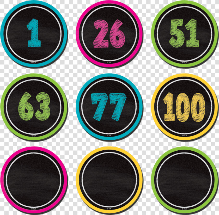 Chalkboard Brights Calendar Numbers  HD Png DownloadTransparent PNG