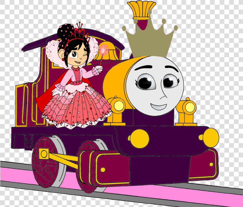 Lady With Princess Vanellope   Kiss Thomas And Friends Thomas And Emily  HD Png DownloadTransparent PNG