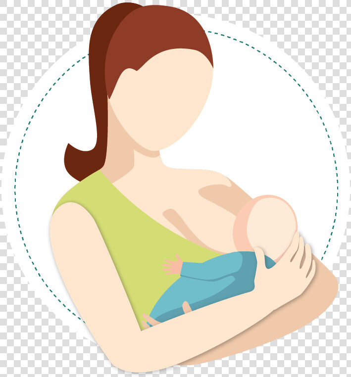 A Woman Breastfeeding An Infant   Png Download   Illustration  Transparent PngTransparent PNG