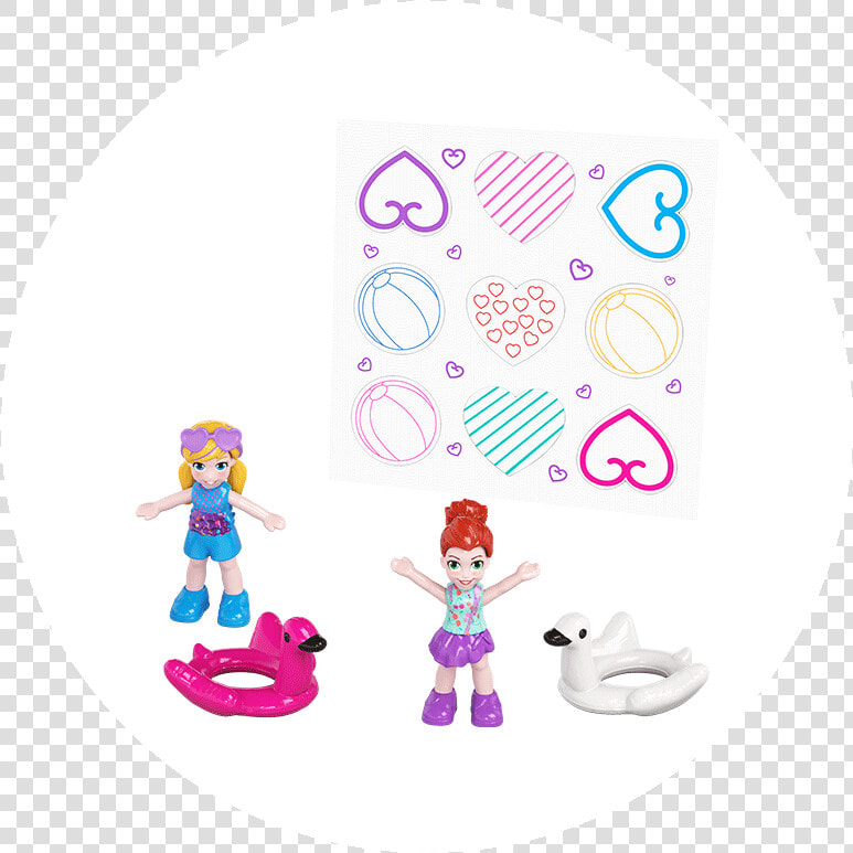 Polly Pocket Pocket World Flamingo Floatie Compact  HD Png DownloadTransparent PNG