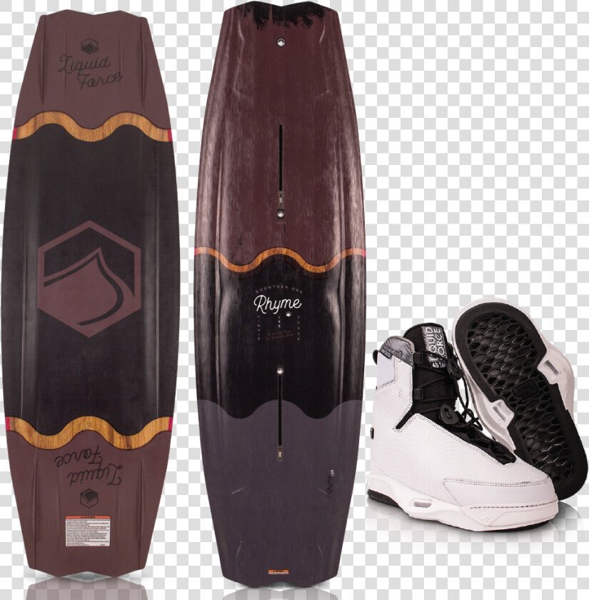 2019 Liquid Force Rhyme Wakeboard W  Tao 4d Bindings   Liquid Force 2019 4d Tao Wakeboard Bindings  HD Png DownloadTransparent PNG