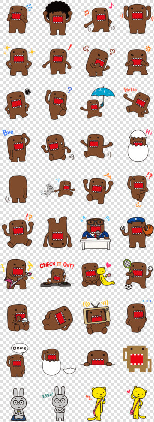 Domo Kun Line Sticker Gif  amp  Png Pack   Future Boy Conan Png  Transparent PngTransparent PNG