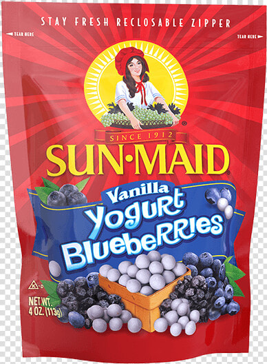 Sun maid Vanilla Yogurt Blueberries 4 Oz   Sun Maid Yogurt Blueberries  HD Png DownloadTransparent PNG