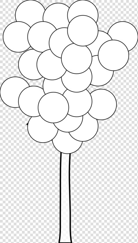 Circle Tree Black White Line Art Coloring Book Colouring   Balloon  HD Png DownloadTransparent PNG