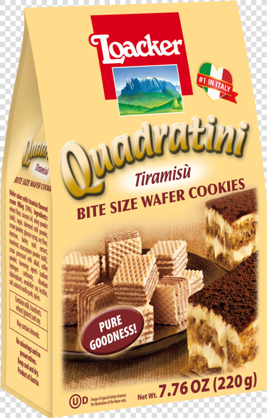 Loacker Tiramisu Quadratini    Loacker Quadratini Tiramisu Wafer 125 Gm  HD Png DownloadTransparent PNG