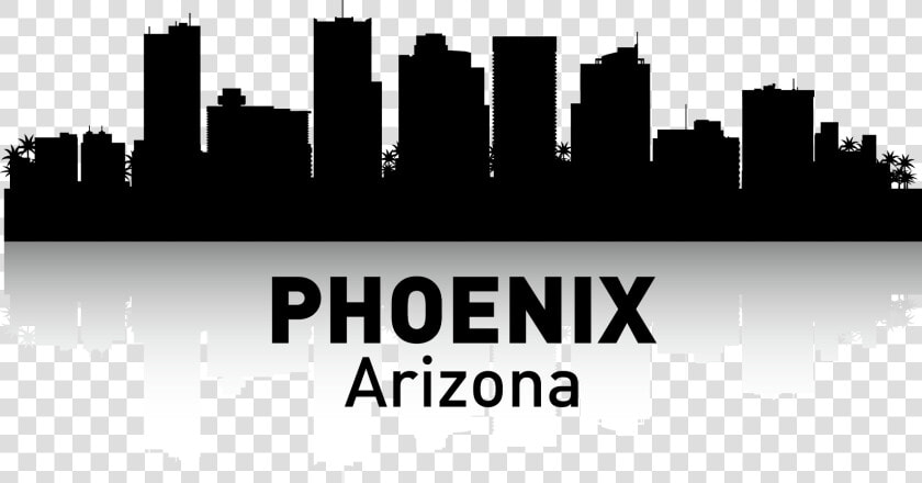 Clip Art Poster Printmaking Transprent Png   Silhouette Phoenix Arizona Skyline  Transparent PngTransparent PNG
