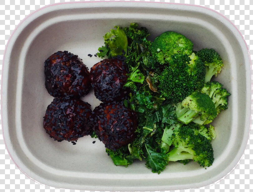 Lean Entree With Sweet  amp  Spicy Turkey Meatballs   Broccoli  HD Png DownloadTransparent PNG