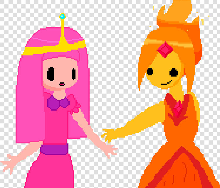 Princess Bubblegum And Flame Princess   Cartoon  HD Png DownloadTransparent PNG