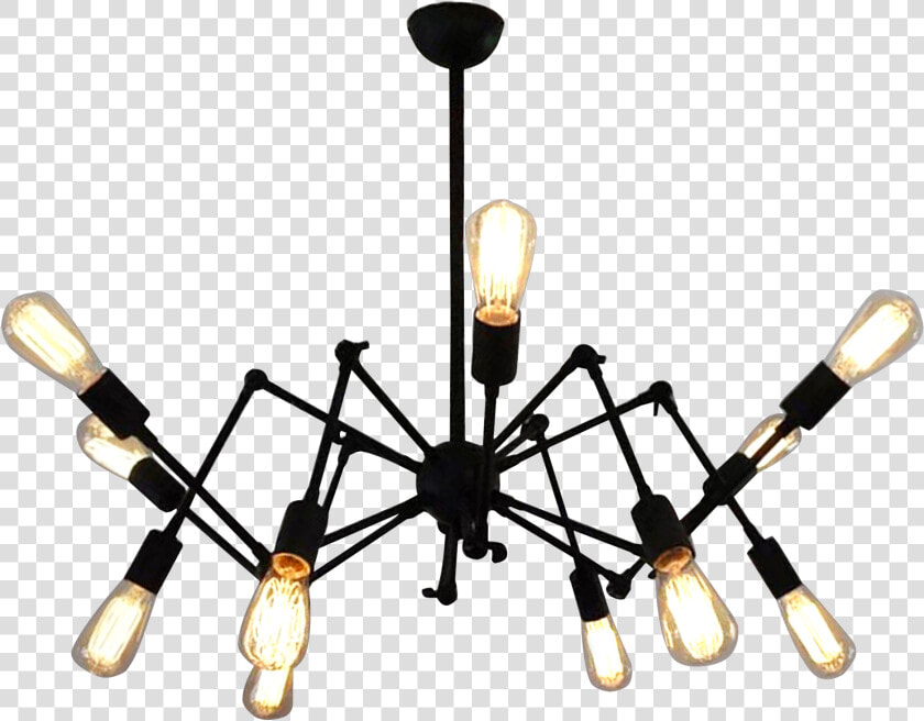 Bare Bulb Spider Chandelier   Люстра Пнг  HD Png DownloadTransparent PNG