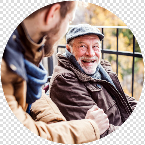 Old Man Laughing At Young   Png Download   Dia Dos Pais Erva Mate  Transparent PngTransparent PNG