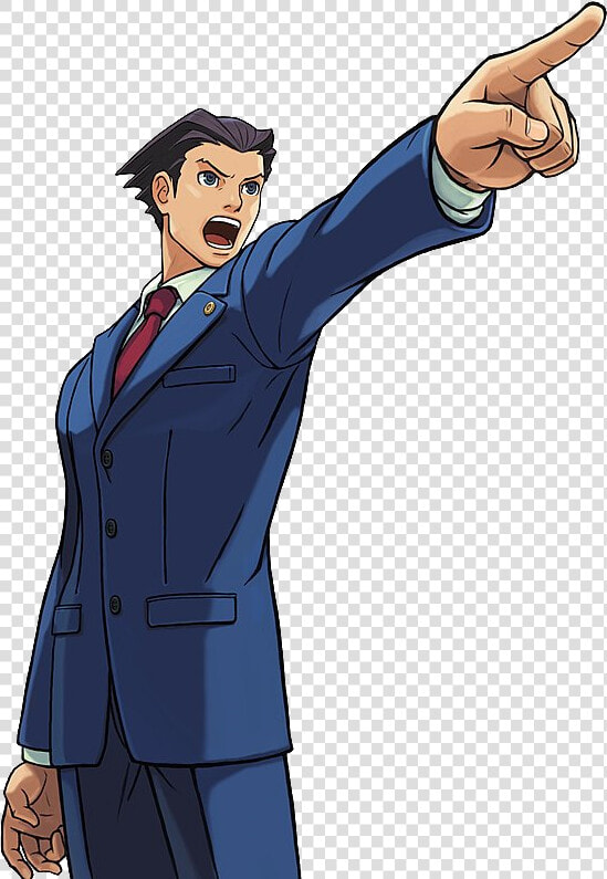 Trilogy Phoenix Point   Phoenix Wright Objection Pose  HD Png DownloadTransparent PNG
