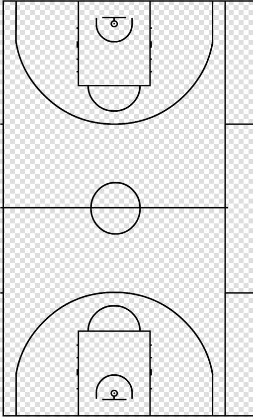 Terrain Basket Png   Fiba Basketball Half Court  Transparent PngTransparent PNG
