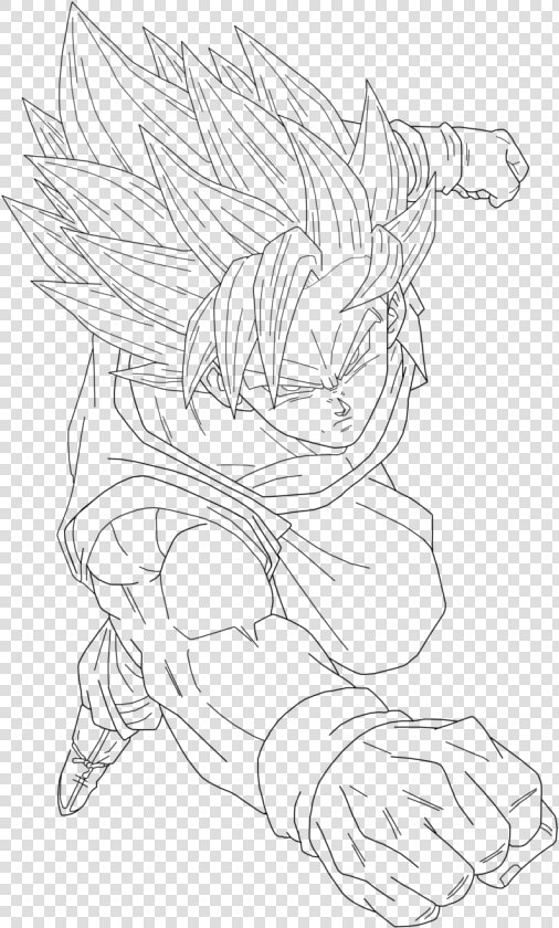 Battlefront 2 Logo Lineart   Goku Super Saiyan 2 Drawing  HD Png DownloadTransparent PNG