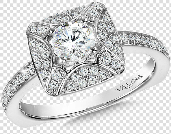 Valina Diamond Halo Engagement Ring Mounting In 14k   Pre engagement Ring  HD Png DownloadTransparent PNG
