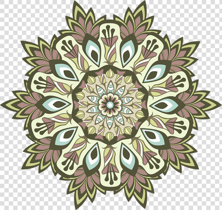 Mandala  Pattern  Round  Floral  Vintage  Ornament   Floral Design  HD Png DownloadTransparent PNG