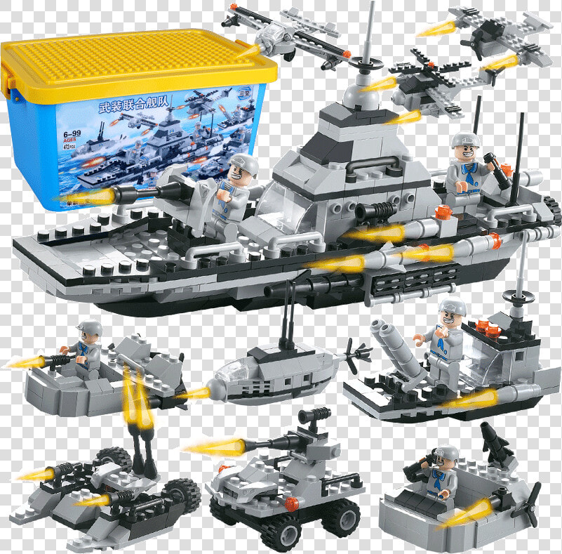 Assembled Toys Military Building Blocks Warship Aircraft  HD Png DownloadTransparent PNG