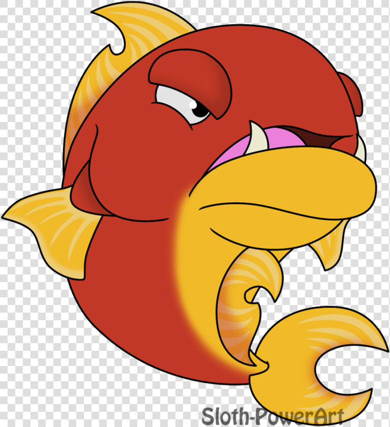Angry Fish   Cartoon   Donkey Kong Finley  HD Png DownloadTransparent PNG