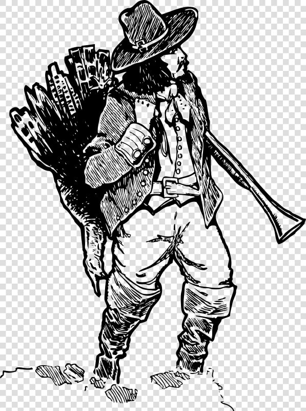 Pilgrim With Turkey   Pilgrim Hunting  HD Png DownloadTransparent PNG