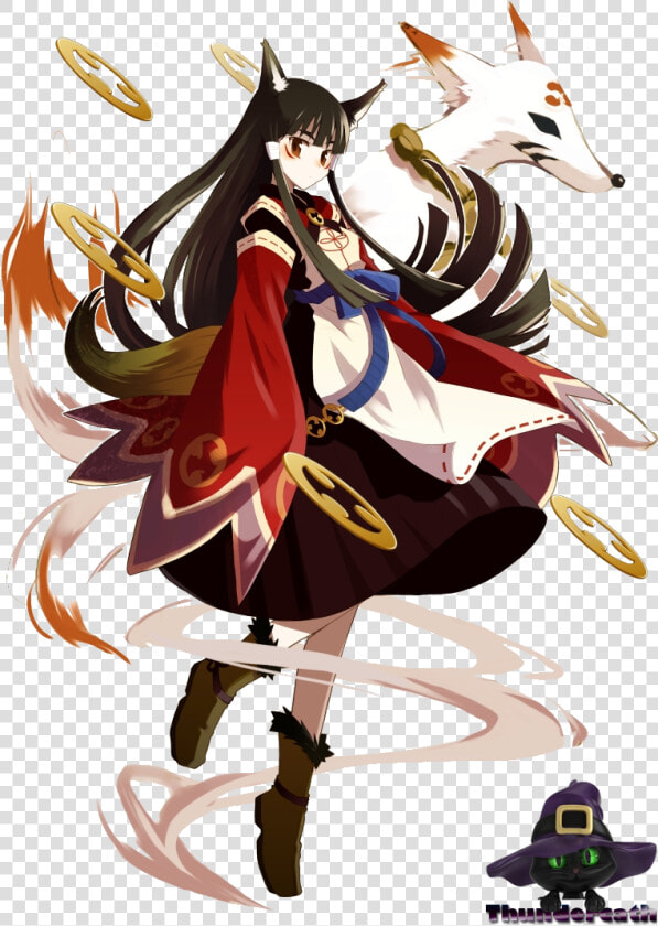 Fox Girl Psd68008   Anime Fox Girl Mage  HD Png DownloadTransparent PNG