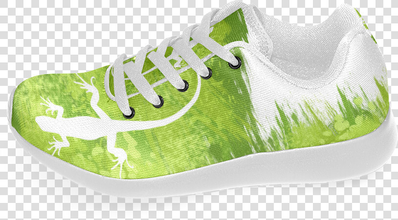 Green Lizard Shape Painting White Your Backgr Women’s   Tennis Shoe  HD Png DownloadTransparent PNG