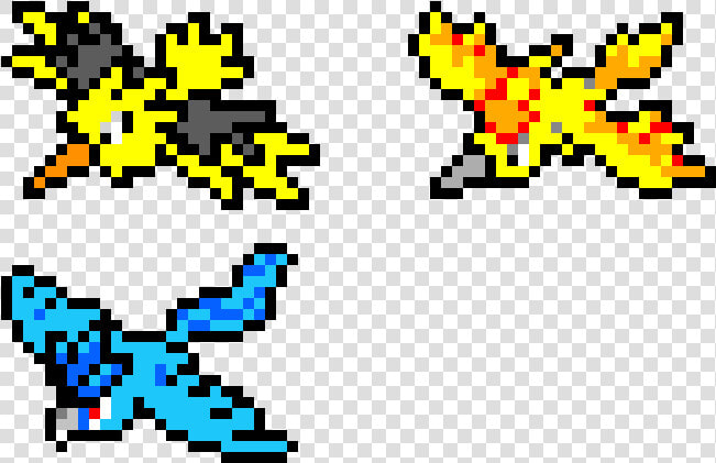 Pixel Art Pokemon Zapdos  HD Png DownloadTransparent PNG