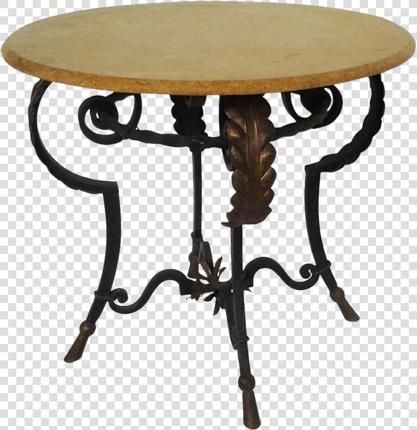 Viyet Wrought Iron Round Pied Dining Table   Coffee Table  HD Png DownloadTransparent PNG