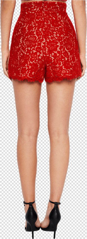 Milos Lace Short In Colour True Red  HD Png DownloadTransparent PNG