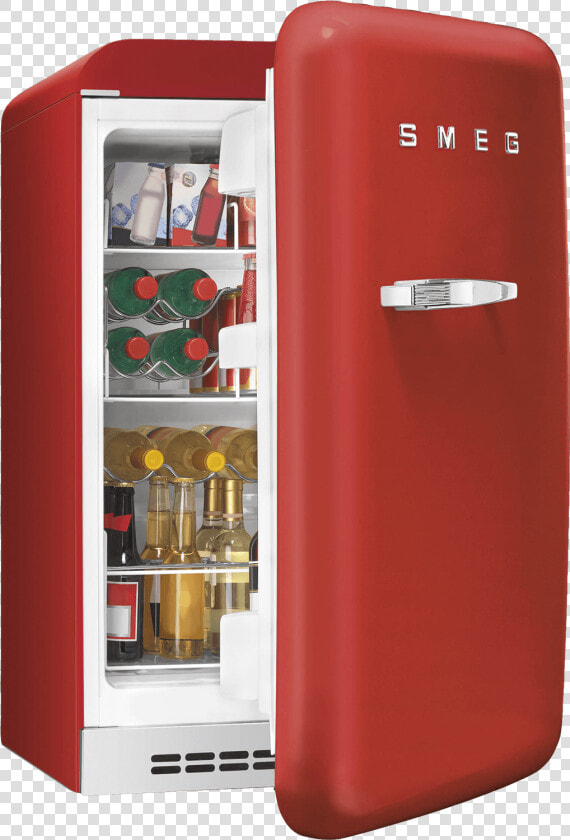 Vintage Refrigerator   Smeg Mini Fridge Black  HD Png DownloadTransparent PNG
