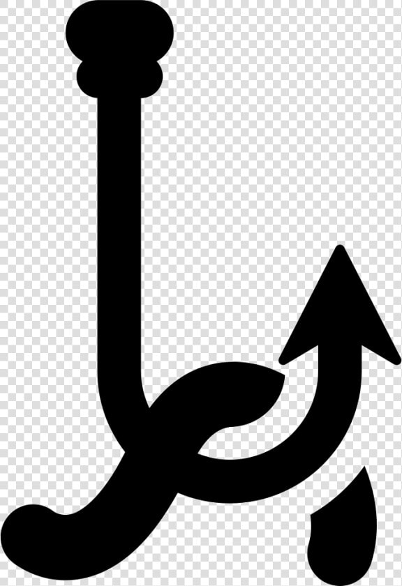 Worm Fish Hook Clip Art   Worm On Hook Icon  HD Png DownloadTransparent PNG