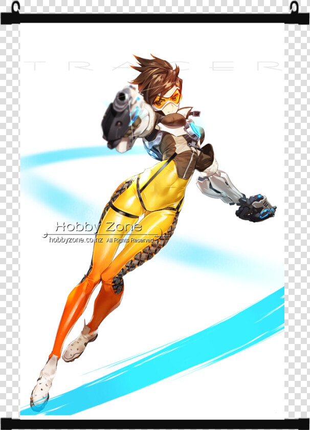 Overwatch Tracer Wall Scroll   Overwatch Tracer Wallpaper Phone  HD Png DownloadTransparent PNG