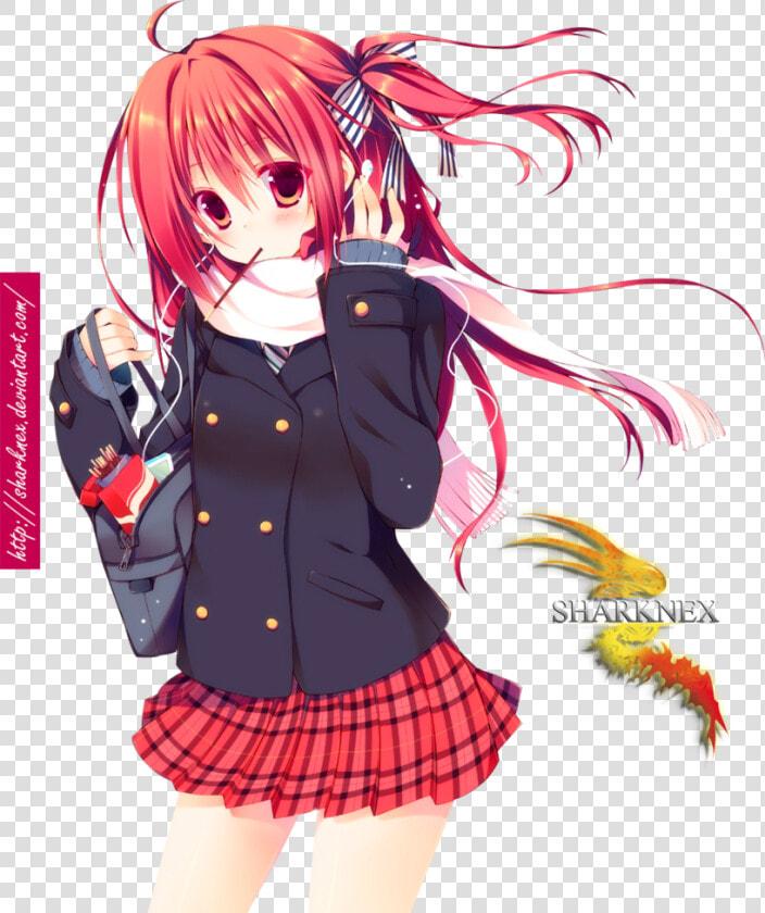 Anime School Girl Png   Anime Girl Transparent School  Png DownloadTransparent PNG