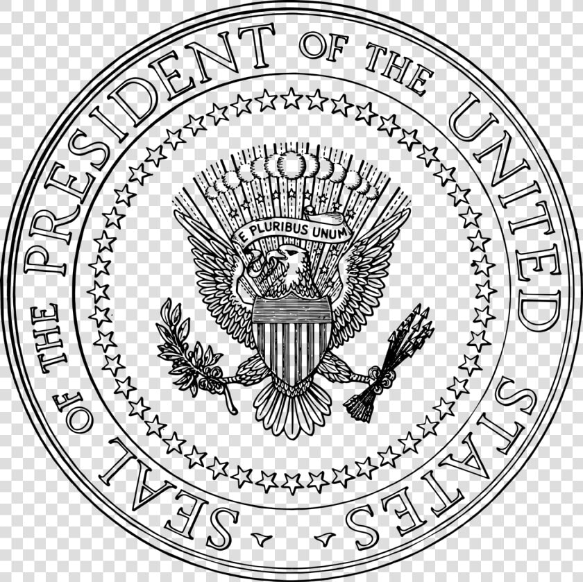Photoshopped Presidential Seal 45 Is A Puppet   Presidential Seal Black And White  HD Png DownloadTransparent PNG