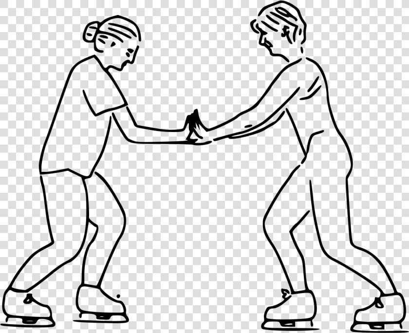 Ice Skaters Newton  39 s 3rd Law  HD Png DownloadTransparent PNG