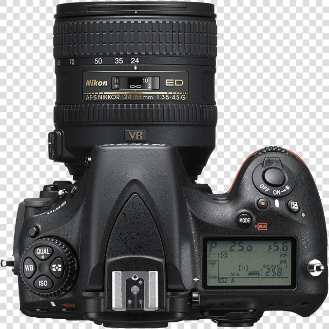 Nikon D810 Slr Camera Top View Transparent Png Image   Canon 7d 15 85  Png DownloadTransparent PNG