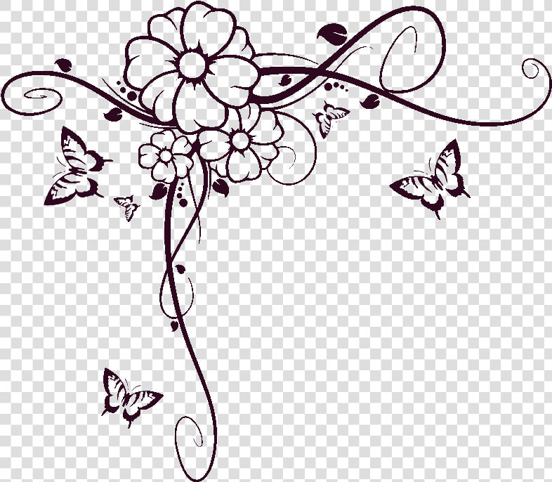 Transparent Corner Design Png   Corner Swirl Border Design  Png DownloadTransparent PNG