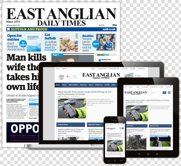 Eastern Daily Press Newspaper   Times From Print To Online Edition  HD Png DownloadTransparent PNG