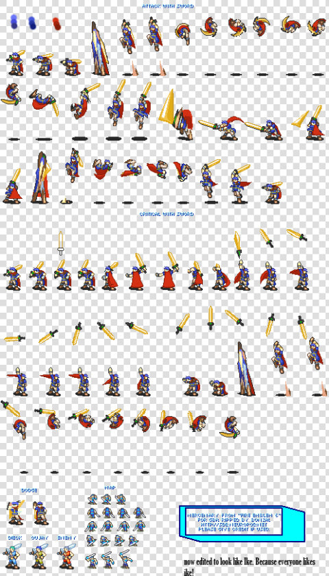 Fire Emblem Ike Sprites   Png Download   Fire Emblem Gba Ike Sprite  Transparent PngTransparent PNG