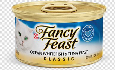 Classic Ocean Whitefish  amp  Tuna Feast Cat Food   Fancy Feast Classic Tender Liver  amp  Chicken Canned  HD Png DownloadTransparent PNG