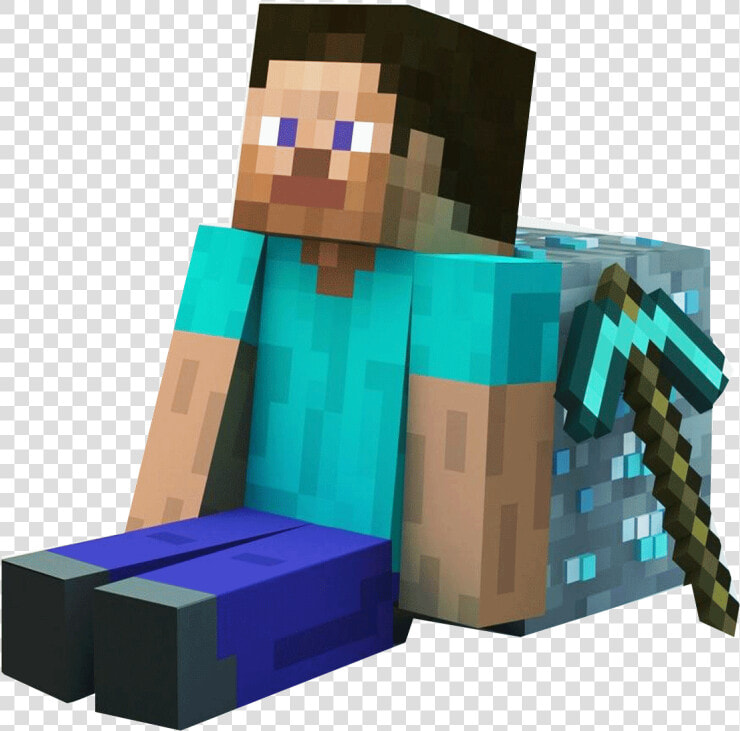 Sitting Steve  amp amp   Minecraft Steve Transparent Gif  HD Png DownloadTransparent PNG