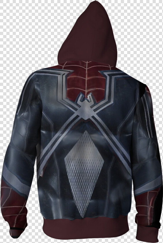 Spider Man Ps4 Spider Man Dlc Cosplay Zip Up Hoodie   Spider Man Stealth Suit Hoodie  HD Png DownloadTransparent PNG