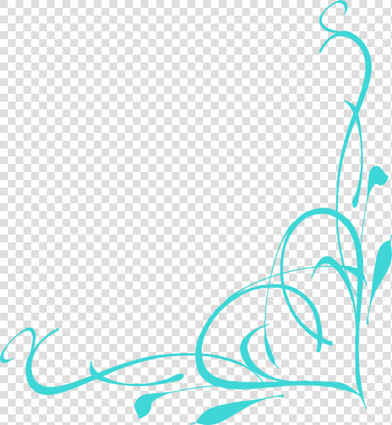 Corner Heart Swirl Svg Clip Arts   Elegant Corner Border Design  HD Png DownloadTransparent PNG