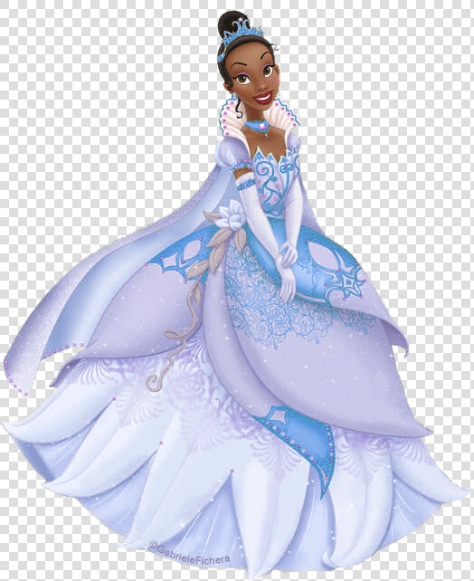 Princess Tiana In Her New Winter Blue Dress   Disney Princess Tiana Blue Dress  HD Png DownloadTransparent PNG
