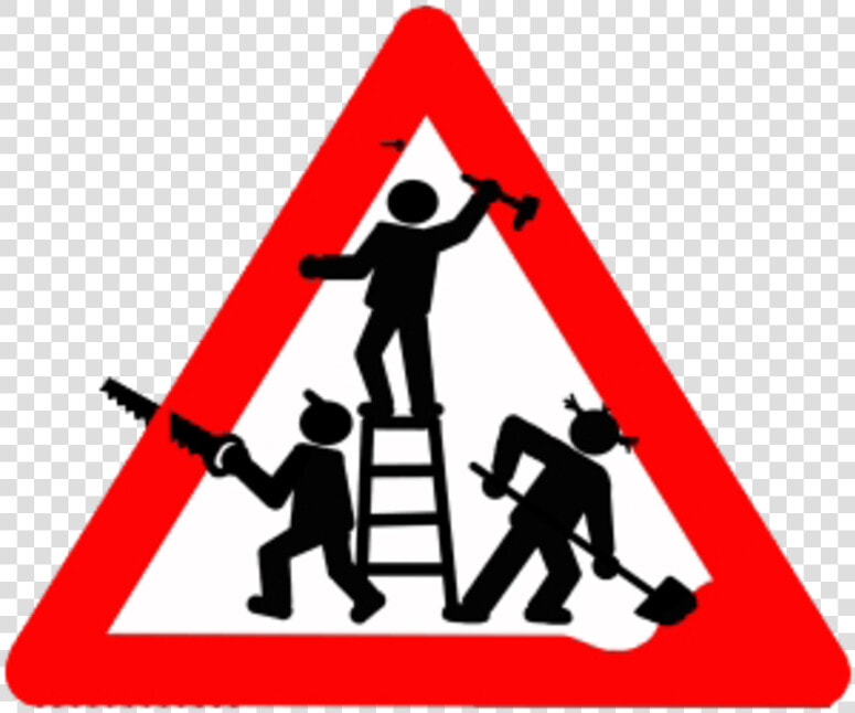 Road Signs Men At Work   Traffic Signs Men At Work  HD Png DownloadTransparent PNG