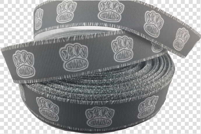 Ribbons  tag  Grey Paw Print Grosgrain Ribbons 1″ Solid   Belt  HD Png DownloadTransparent PNG