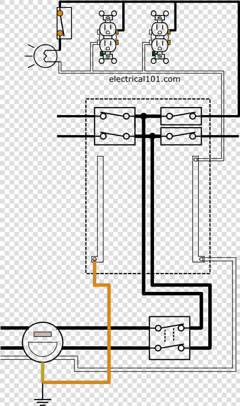 Electrical Panel And Circuit Wiring Diagram   Electrical Circuits  HD Png DownloadTransparent PNG