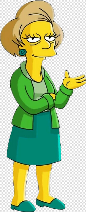  simpsons  edna  maestra  clavados   Maestra De Los Simpsons  HD Png DownloadTransparent PNG