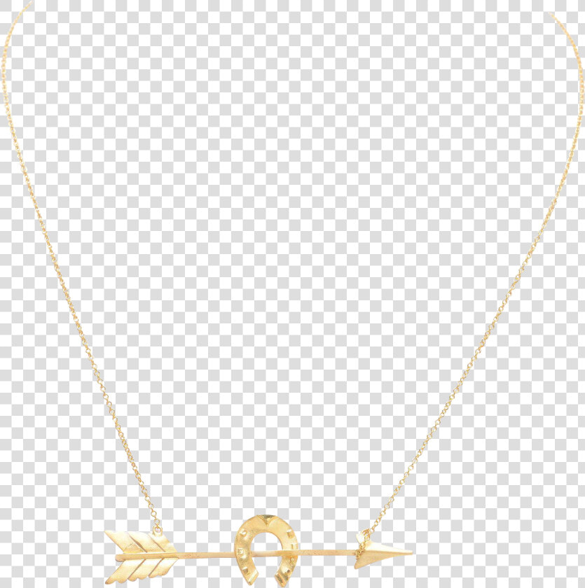 Gold Arrow And Horseshoe Necklace   Necklace  HD Png DownloadTransparent PNG