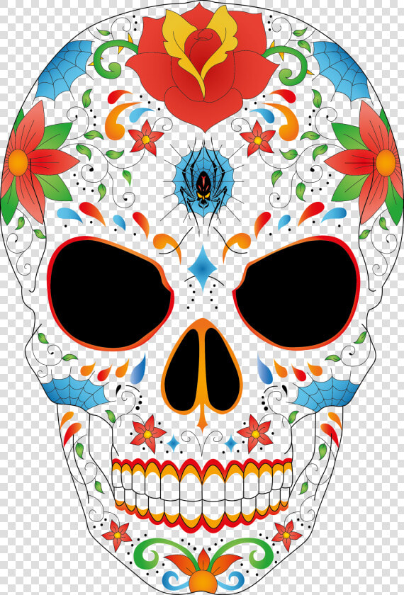 Sugar Vector Transparent   Sugar Skulls With Transparent Background  HD Png DownloadTransparent PNG