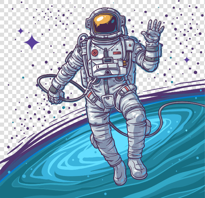 Transparent Floating Stars Png   Astronaut Drawing Png  Png DownloadTransparent PNG
