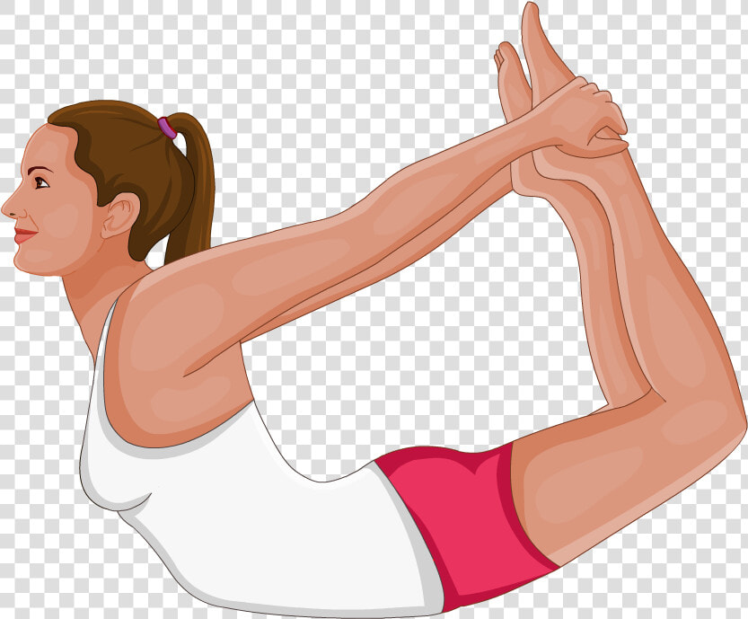 Clip Art Bow Pose Yoga   Posture In Dhanurasana  HD Png DownloadTransparent PNG